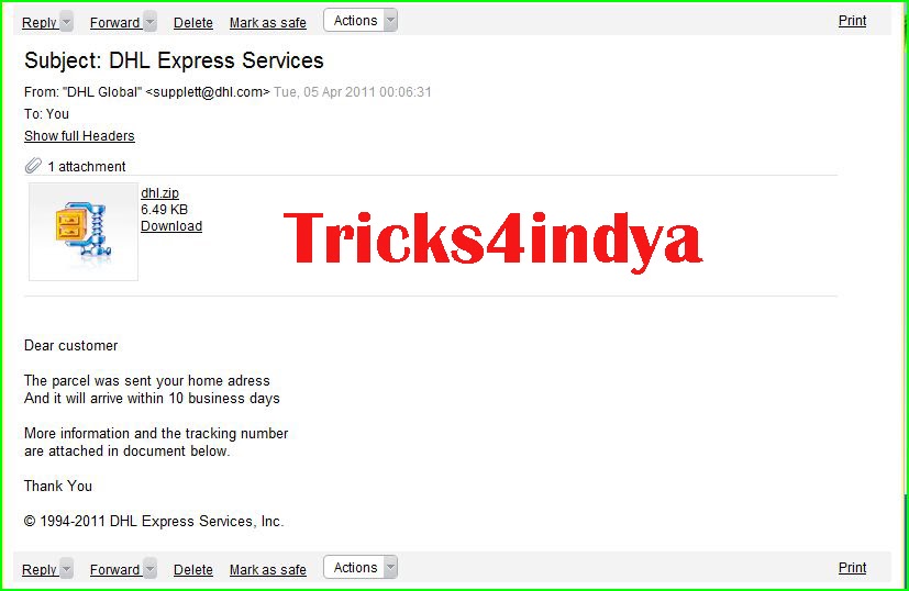 Fake DHL Mail With Unknown Keylogger Attached Fake DHL Mail With Unknown Keylogger Attached